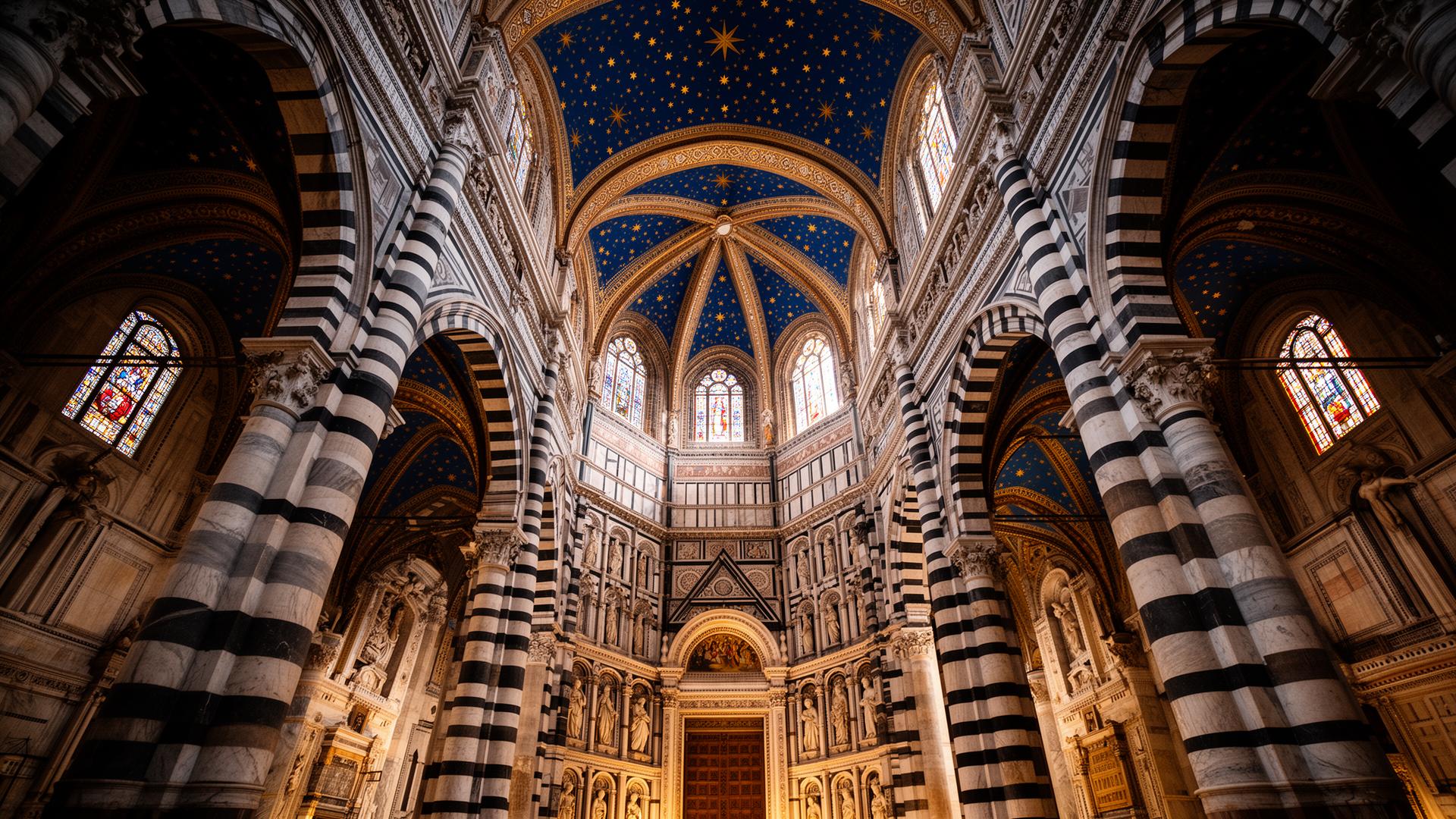 Duomo di Siena visto dalla piazza