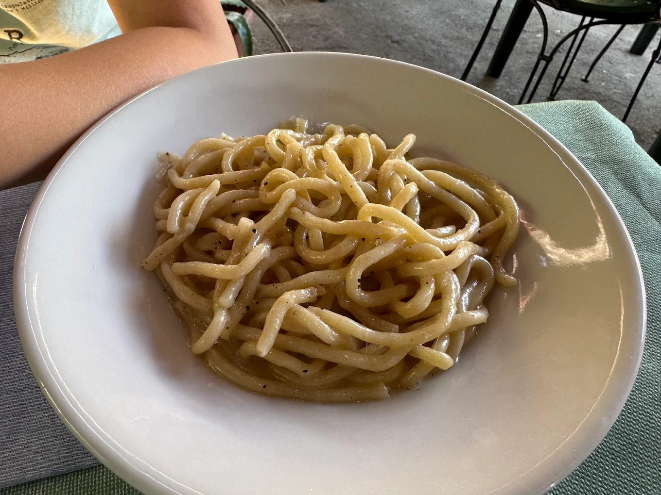 Pici cacio e pepe Antica Trattoria Papei Siena